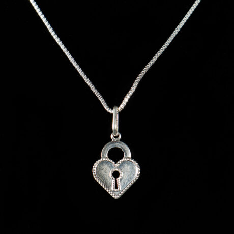 Dije Corazón Llave en Plata
